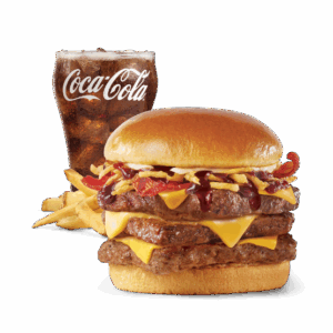 Bull's-Eye BBQ Triple Cheeseburger Combo