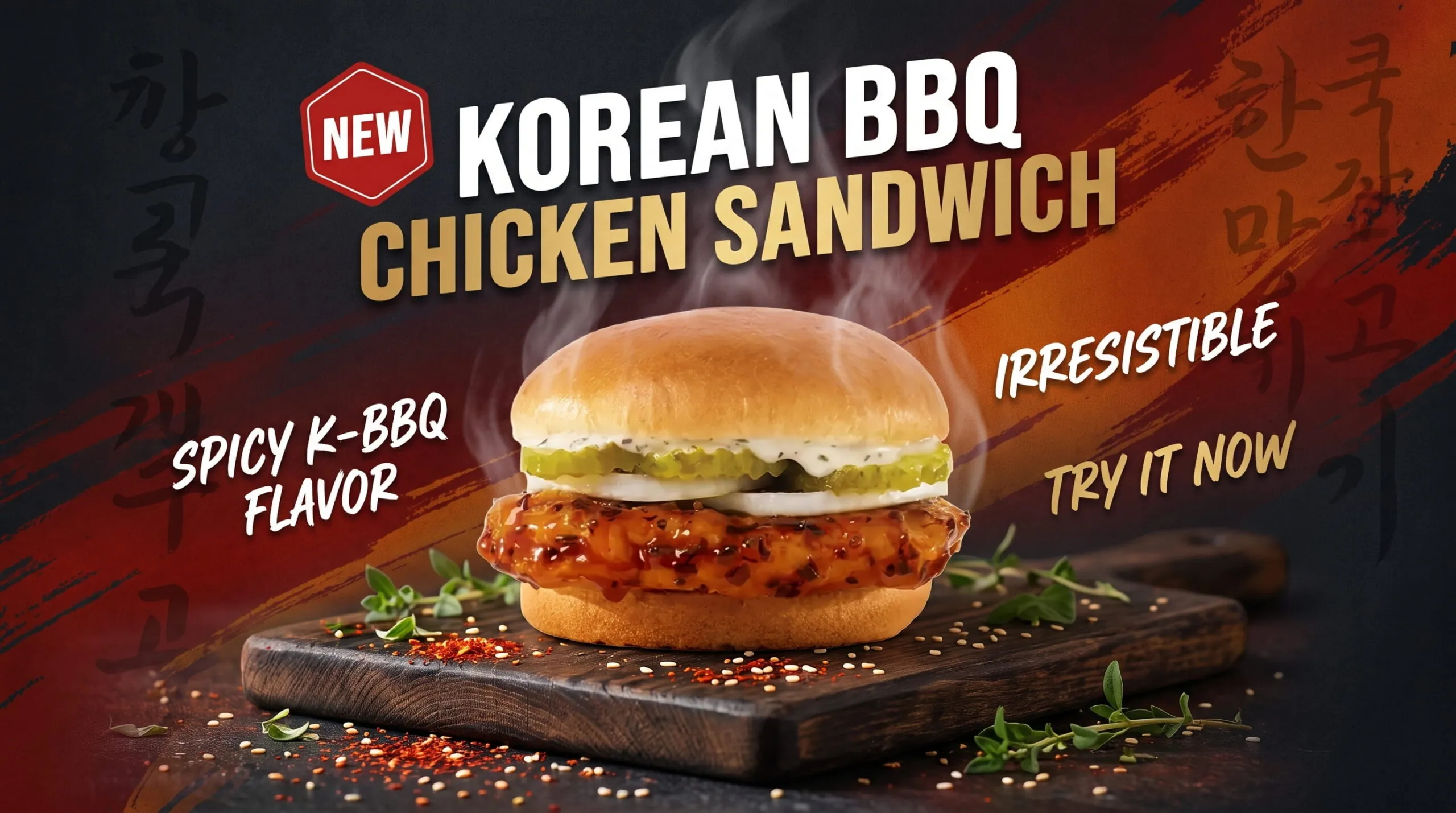 Korean BBQ Chicken Sandwich