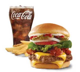Wendy's Bacon Deluxe ¼ lb. Single combo
